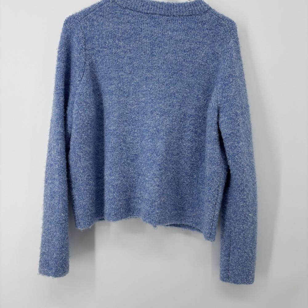 J. Crew Bouclé Lady Cardigan Knit Sweater Blue Women's Small Long Sleeve Pockets - Picture 4 of 12